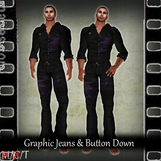 SC - Graphic Jeans & Button Down - Orange