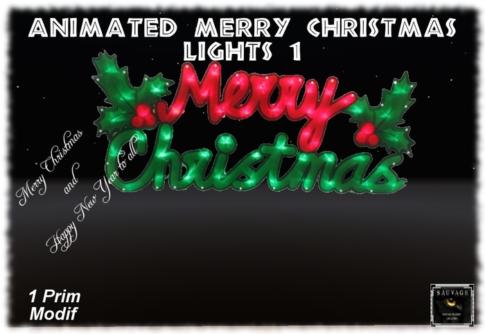 Animated Merry Christmas Lights 1