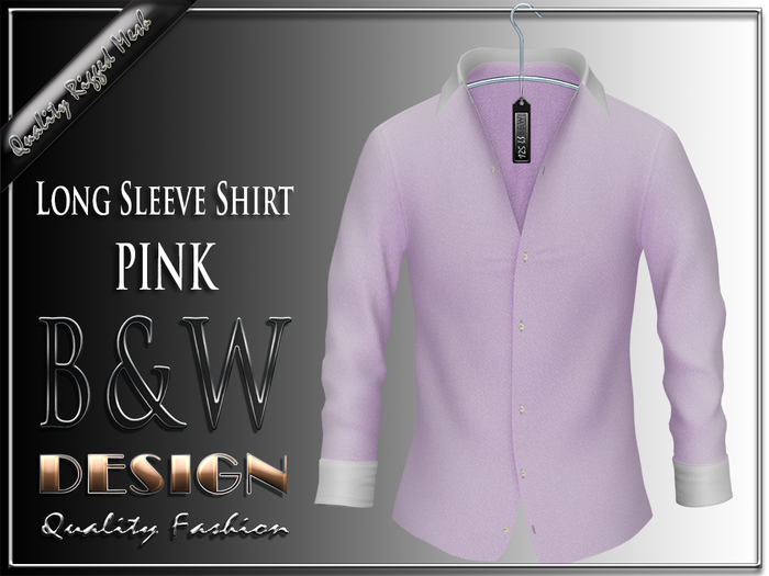 ***bw-008 B&W - Long Sleeve Shirt - Indigo Stripe