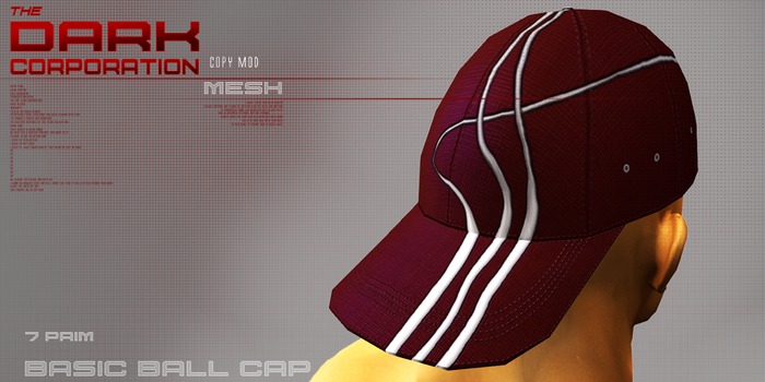 ))Dark Corp((Basic Ball cap *RED* materials enabled