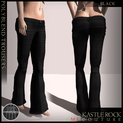 :KR: Polyblend Trousers - Black