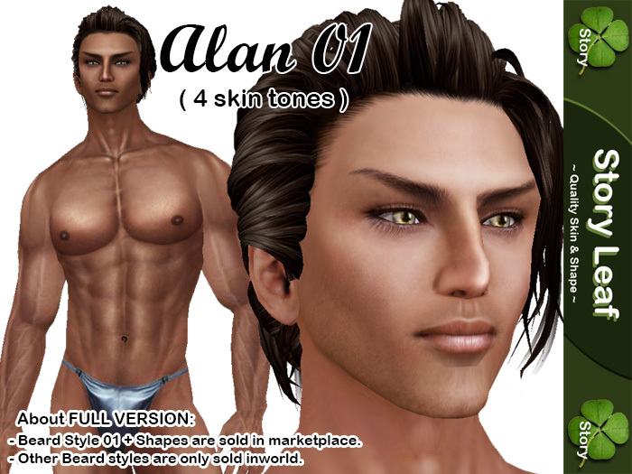 **Story Leaf** Nick - 01 - Skin&Shape Combine ( 4 skin tones )