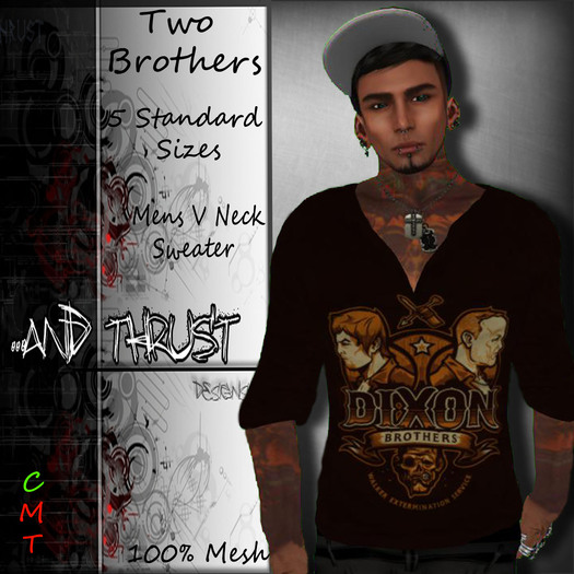 .::AnD ThrusT::. -That Mary Jane- Mens VNeck Sweater