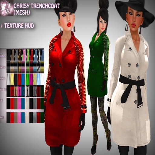 N1CO Chrisy Trenchcoat (mesh) DEMO