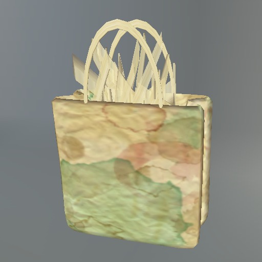 Red and Green Grungy Paper Giftbag A box