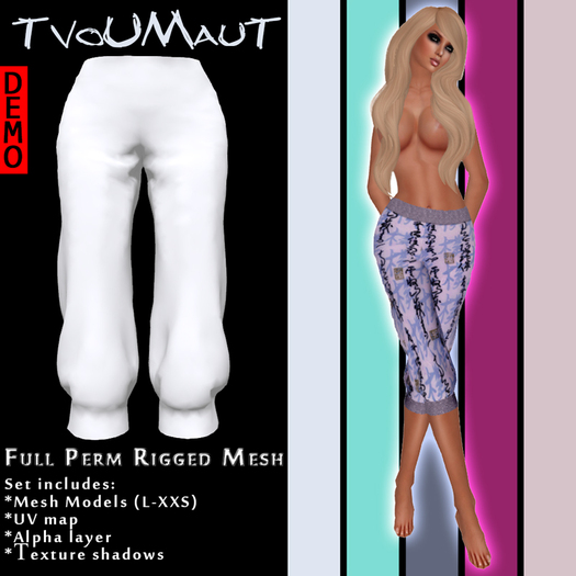 DEMO_Women's Capris (Full Perm/Rigged Mesh)