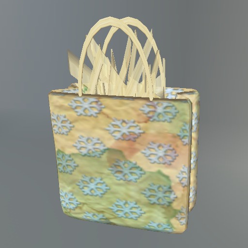 Snowflake Grungy Paper Giftbag A
