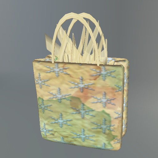 Snowflake Grungy Paper Giftbag B box