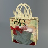 Xmas Stocking Grungy Paper Giftbag box
