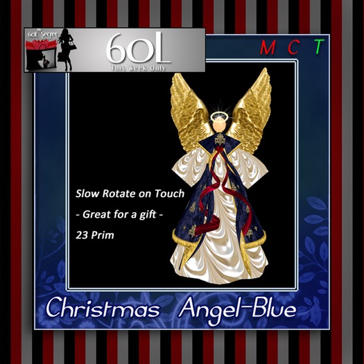 -=E=- Christmas Angel - Blue (Boxed)