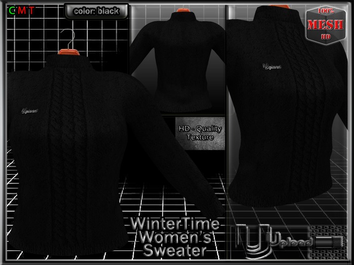 Upload[_]:: - WinterTime Women's Sweater (black)