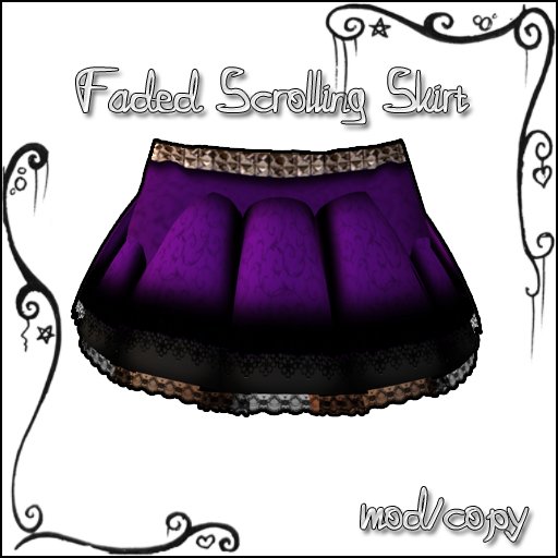 MN - Faded Scrolling Skirt -  Purple