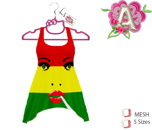 **//Akey//** Rasta long vest tank top