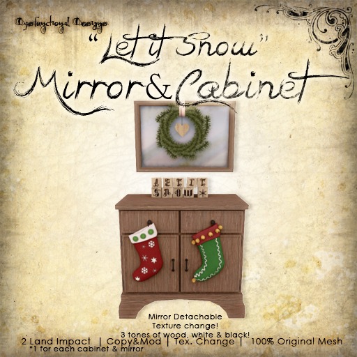[DDD] Let it Snow Cabinet & Mirror