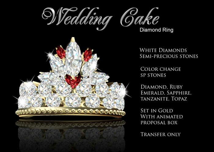 Exquisite Tiara Platinum Ring (box)