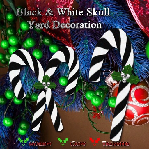 Top Katz Gothic Candy Cane Yard Decorations