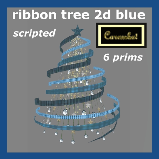Christmas ribbon tree 2d (blue) - scripted