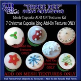 TD Mesh Christmas Cupcake Icing Add On Textures Kit