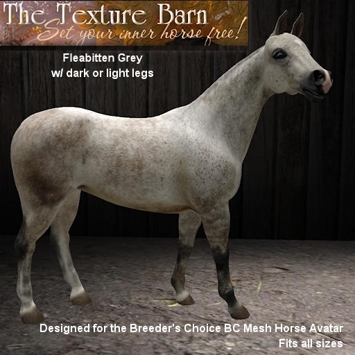 BC - Fleabitten Grey Texture Pack for Breeder's Choice Mesh Horse Avatar
