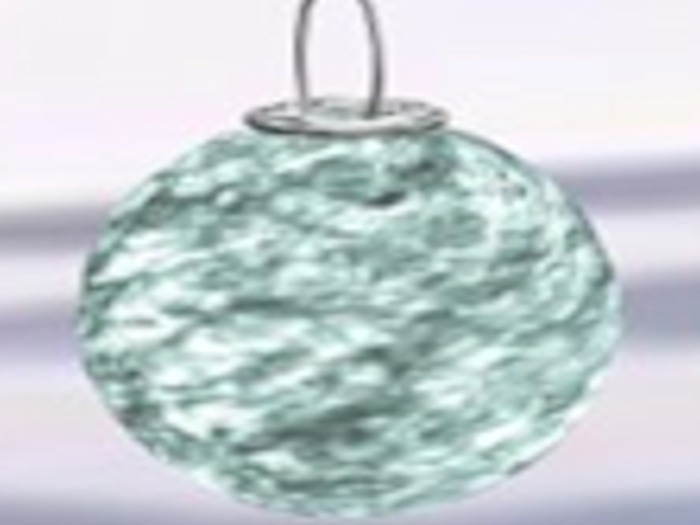 Large Christmas Bulb crinkled silver