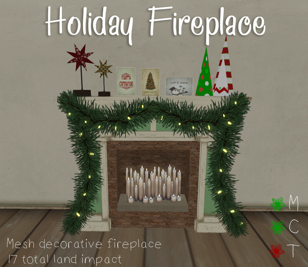 ~Doolally~ Decorative Holiday Fireplace