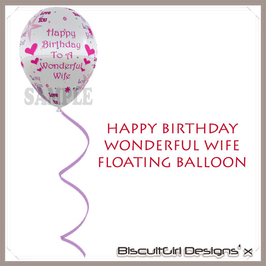 Happy Birthday WIFE Floating Balloon