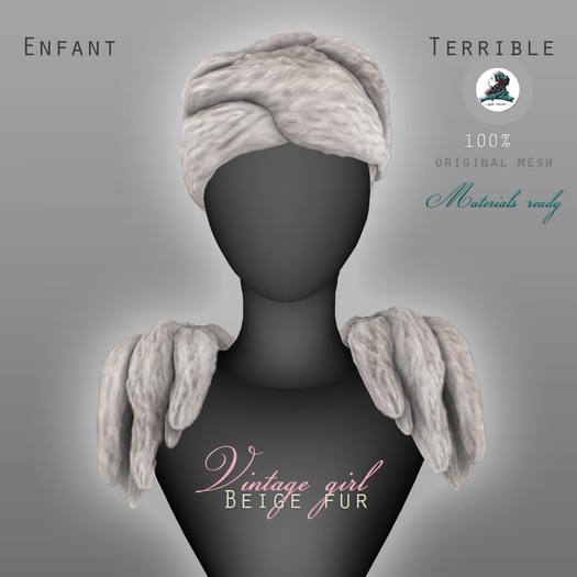 .Enfant Terrible. Vintage girl Furs beige