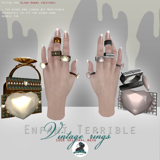 .Enfant Terrible. Vintage girl rings
