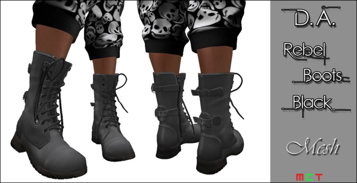 D.A. Rebel Boots Black