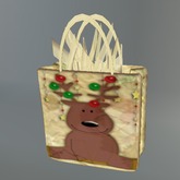 Reindeer Grungy Paper Giftbag