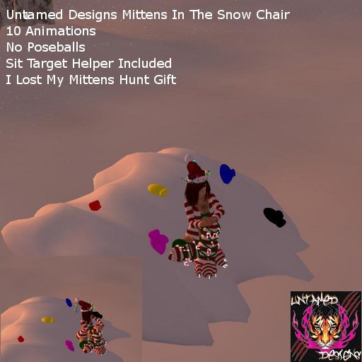 Untamed Designs Mittens In The Snow Chair BOX