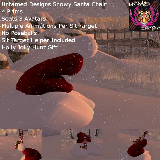 Untamed Designs Snowy Santa Chair BOX