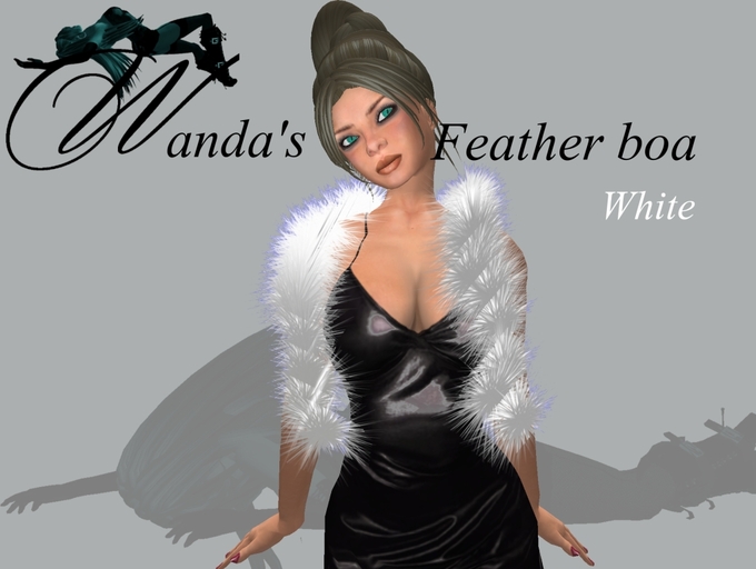 Wanda's Feather boa - White * Classy flexi stole