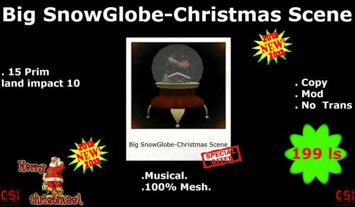 Big SnowGlobe-Christmas Scene (box)
