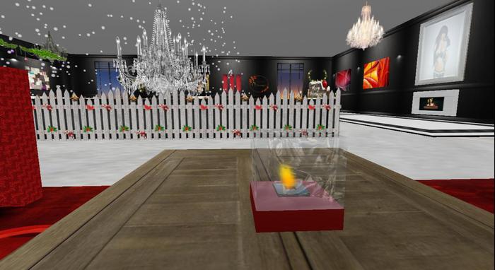 Portable ECO fire light RED