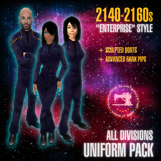 Starfleet "Enterprise" (2140) ALL DIVISIONS uniform pack + boots [MiS]