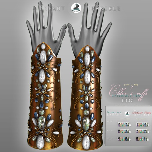 .Enfant Terrible. Chloes Antique gold cuffs
