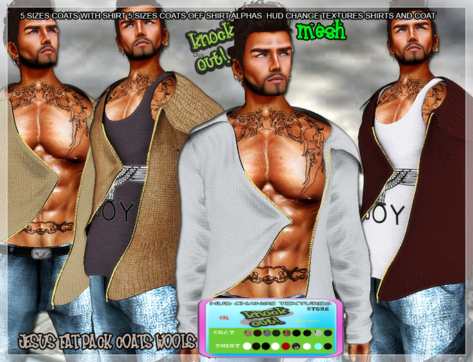 ..::Knockout!..::JESUS COATS WOOL MEN MESH 