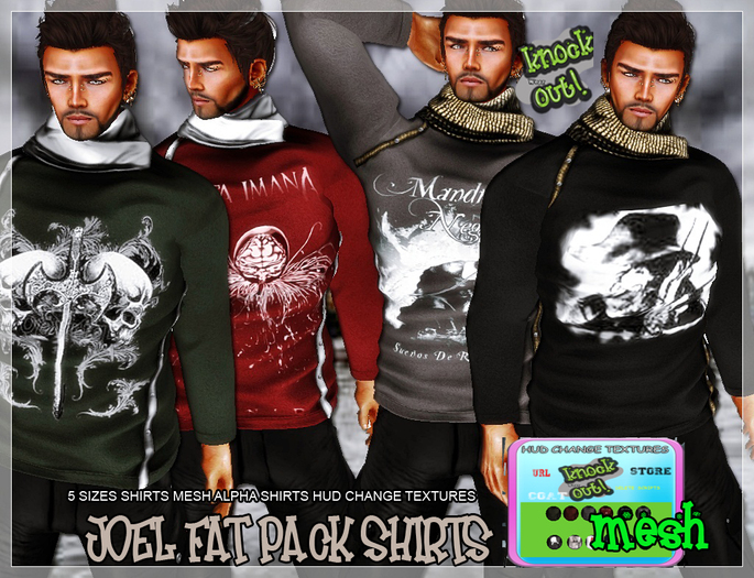 ..::Knockout!..::JOEL FAT PACK SHIRTS MEN MESH 