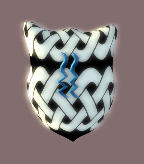 shield Aquarius sign blue