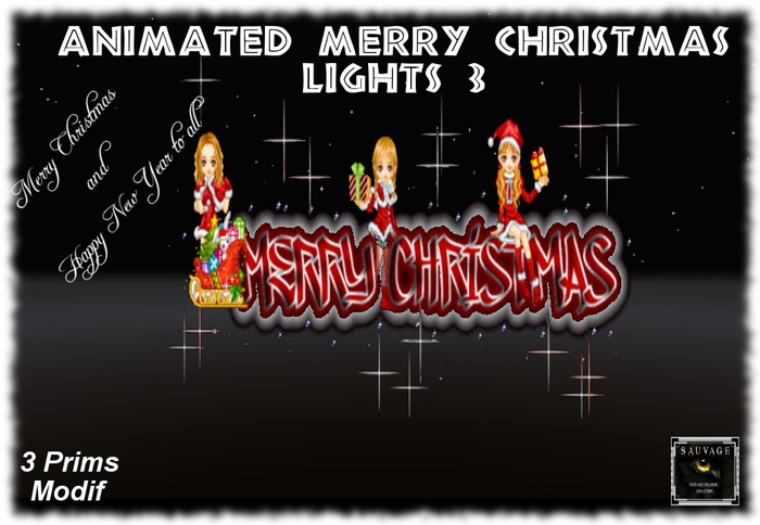 Animated Merry Christmas Lights 3