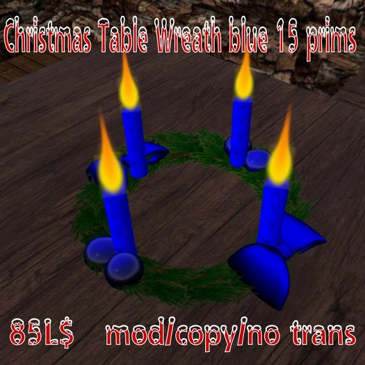 Christmas Table Wreath blue (MN)(Box)
