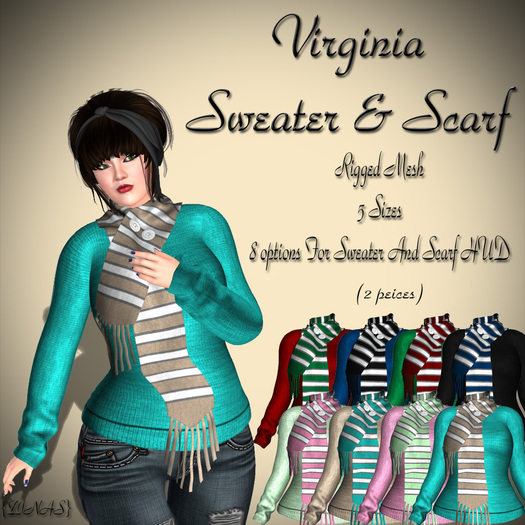{ZINAS} Virginia Sweater & Scarf ( Wear Me)