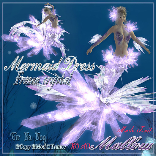 **TNN**Mermaid Dress FrozenCrystal Mallow