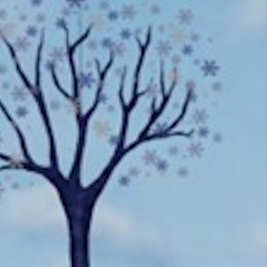 Winter Tree Blue
