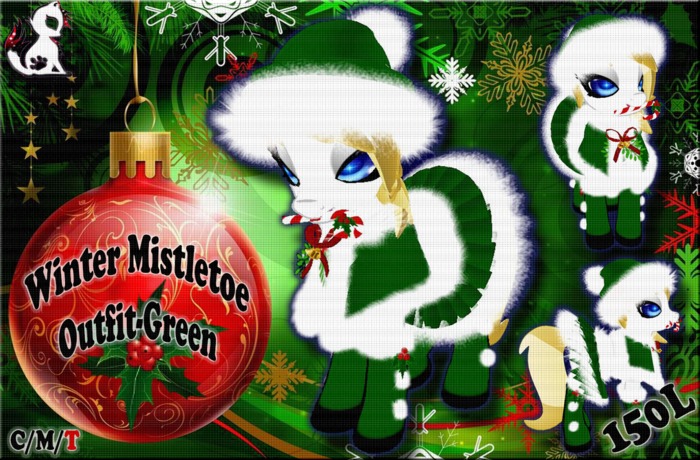 [3k].:Winter MistleToe - Green:.[boxed]