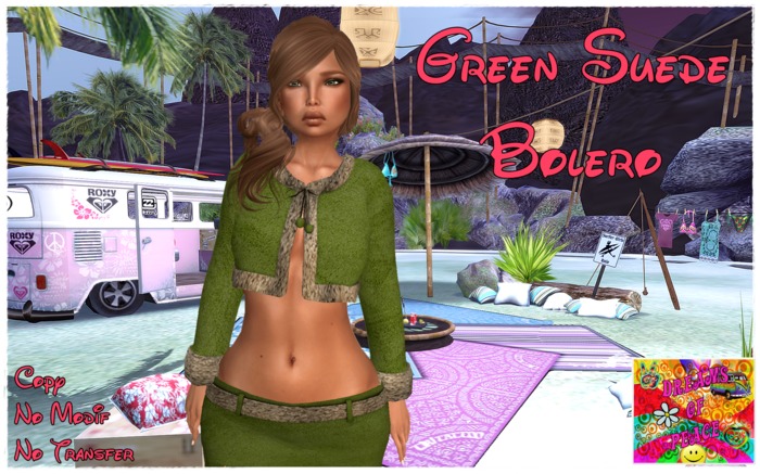 .:DOP:. Green Suede Bolero