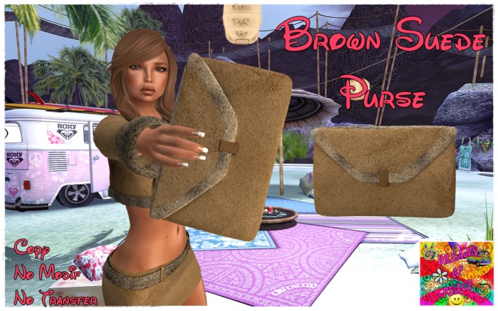 .:DOP:. Brown Suede Purse