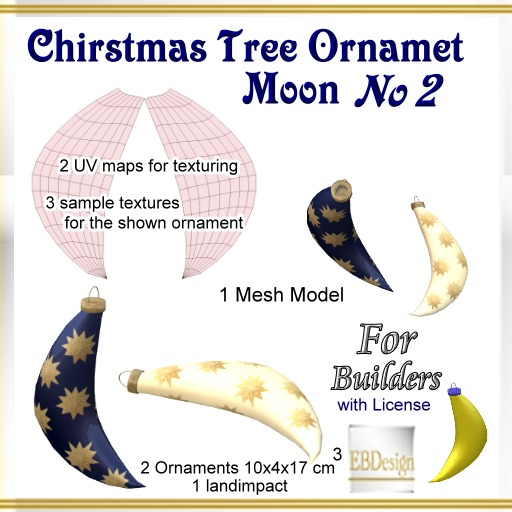 EBDesign - Christmas Bubble mesh number two Moon