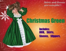 *Royal Ragamuffins* Christmas Green Gown for TD
